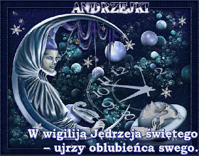 Kobieta księżyc wita w andrzejki